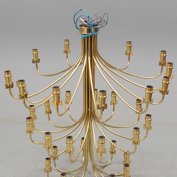 A Hans-Agne Jakobsson brass ceiling lamp, 1970's.