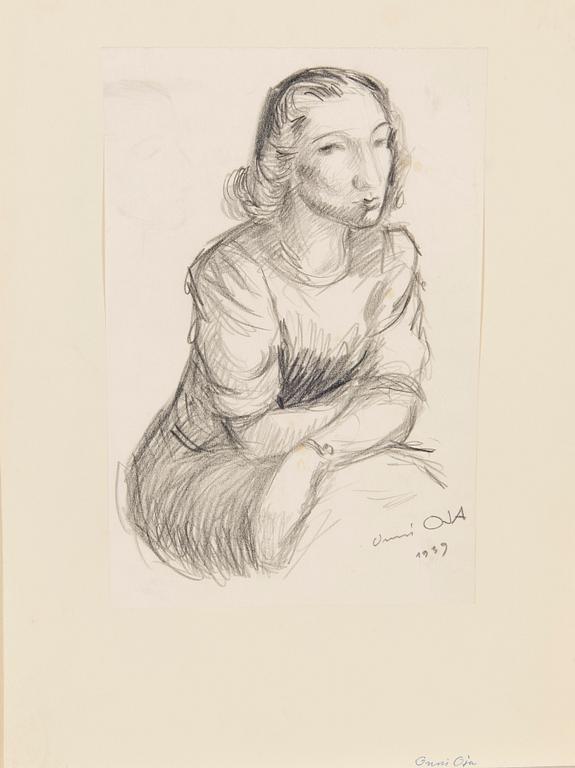 Konstnärsmapp med arbeten av olika finska konstnärer, 1944.