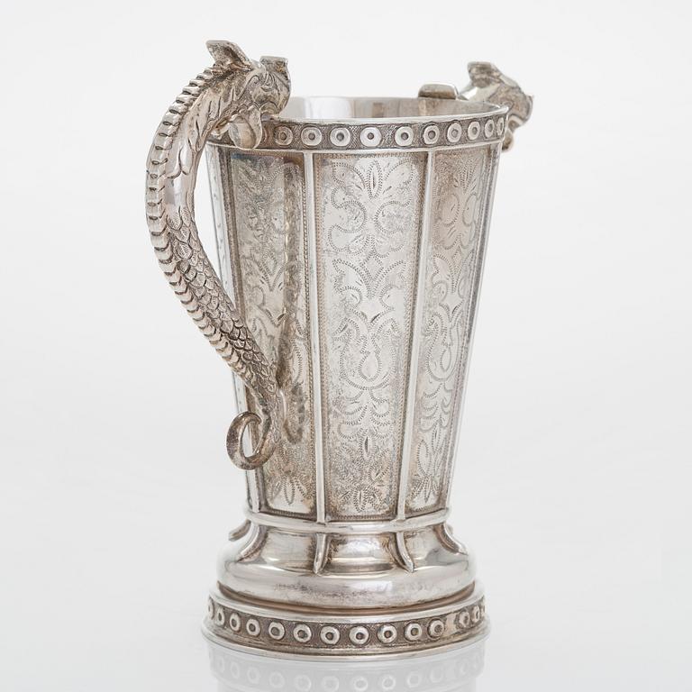 A sterling silver jug, Mexico.