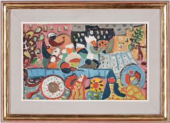 UNO VALLMAN, olja på pannå, sign o dat -45.