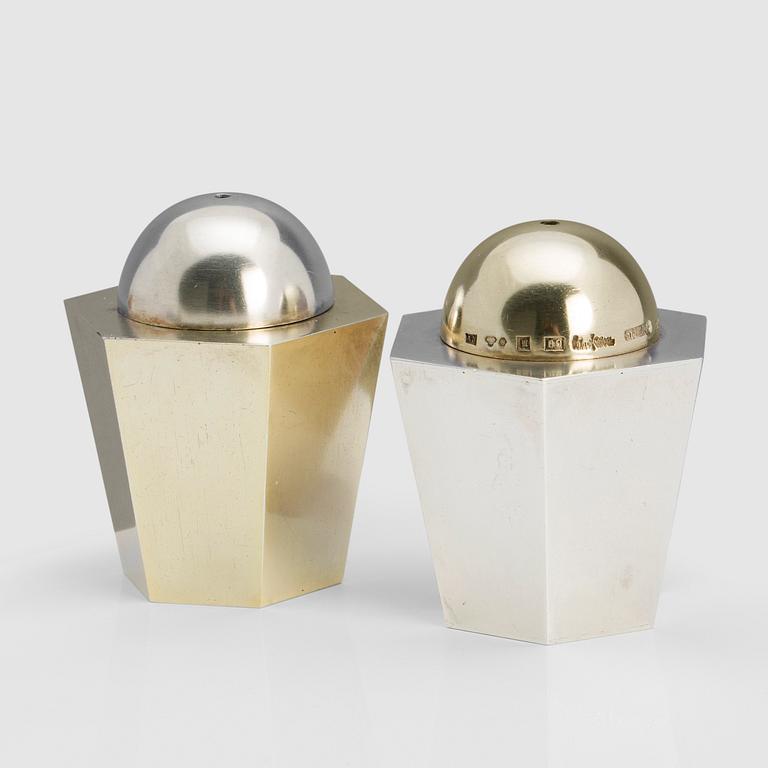 WIWEN NILSSON, salt and peppar, sterling silver, Lund 1952,