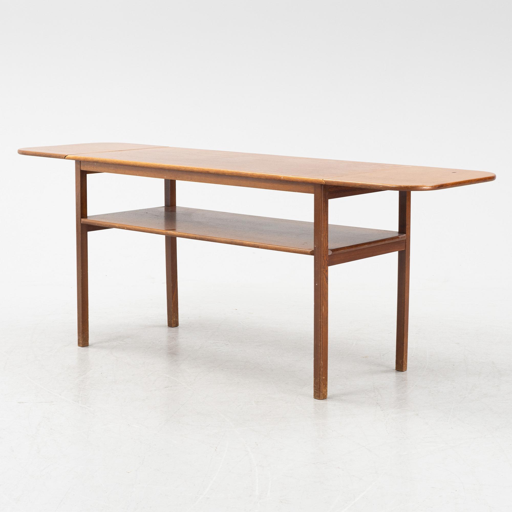 Josef Frank, a drop-leaf coffee table, model 1059, Firma Svenskt Tenn, Sweden, mid/second half of the 20th century.