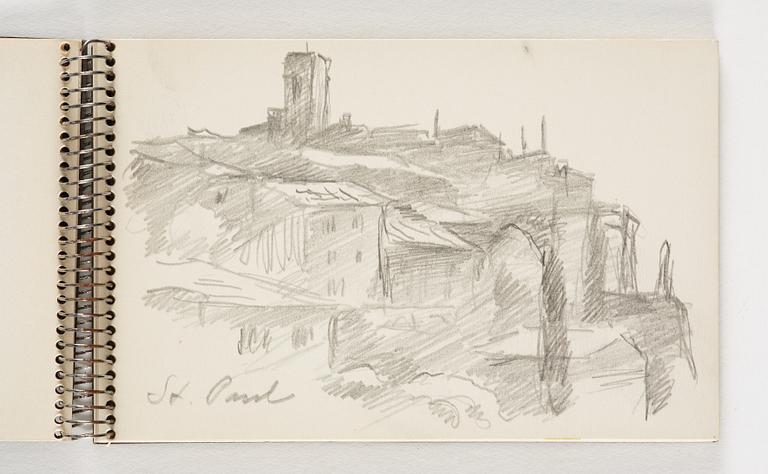 Lotte Laserstein, 10 små skissblock med teckningar.