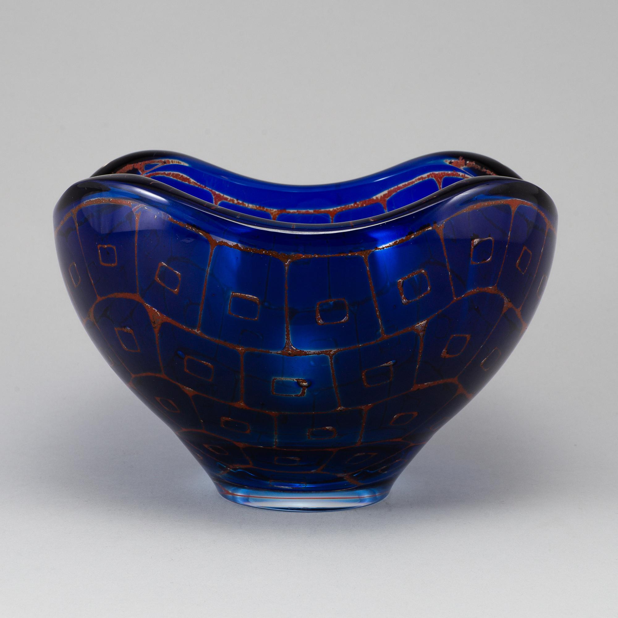 SVEN PALMQVIST, skål, glas, "Ravenna", Orrefors.