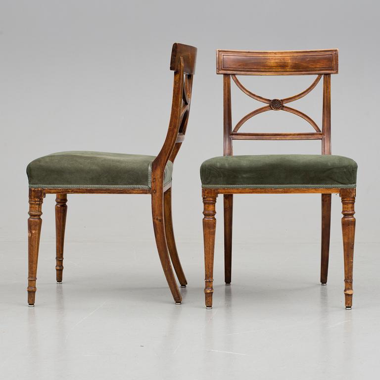 STOLAR 5 st, s k Belllmanstolar, 1800-tal.