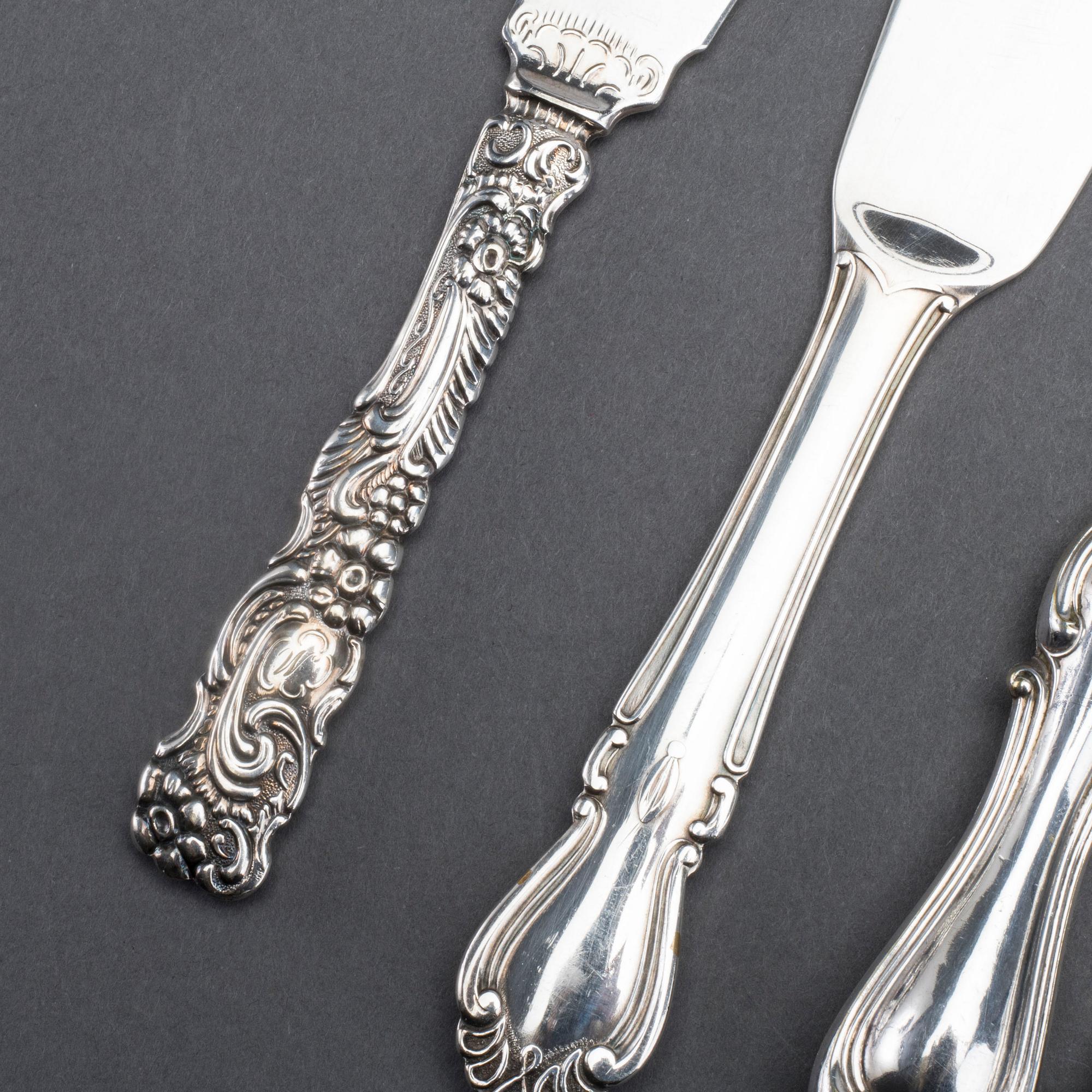 A 64-piece pewter flaware service model "Olga", 20th century.