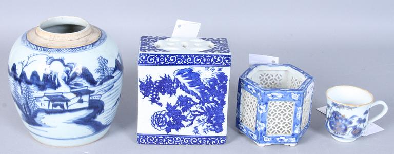 PARTI PORSLIN, 4 delar. Kina delvis 1700-tal.