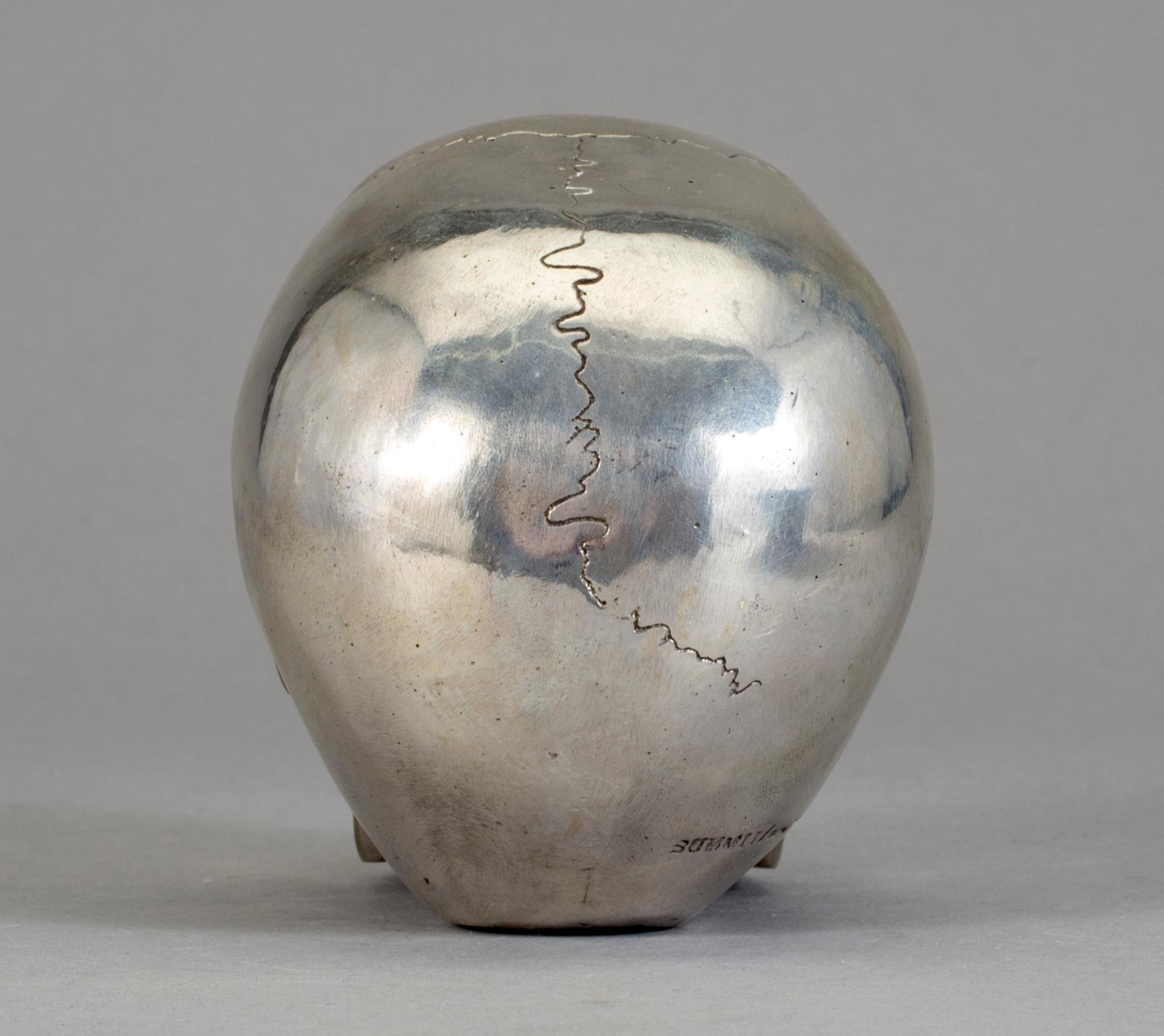 SKULPTUR, försilvrad metall, 1900/2000-tal.