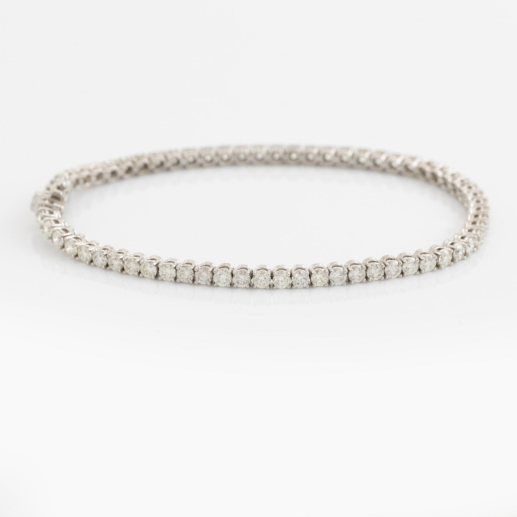 Tennisarmband med briljantslipade diamanter 5,20 ct.