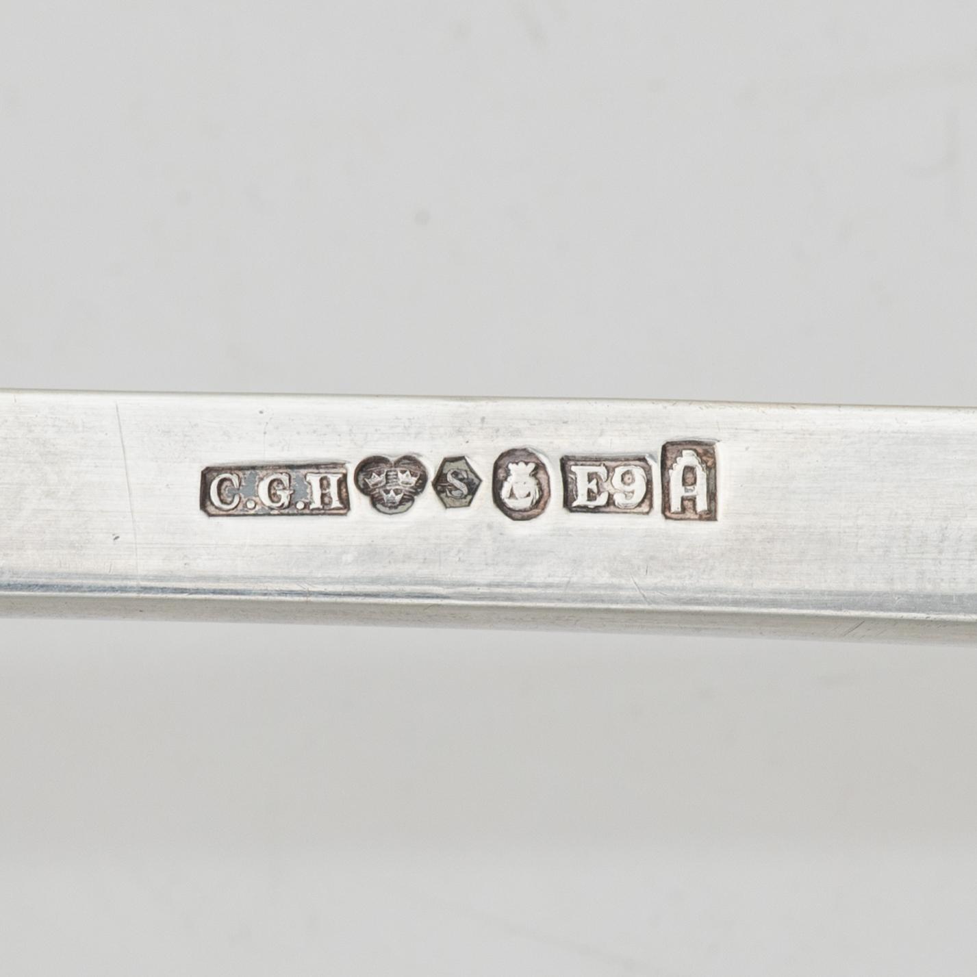 C.G. Hallberg, A silver soup ladle, model "Diana", Stockholm 1955.