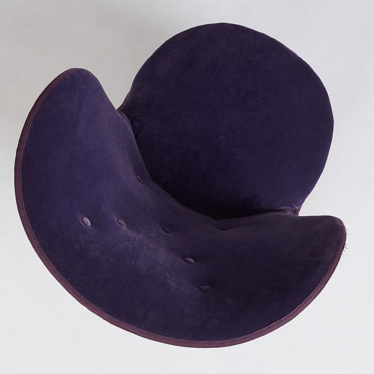 Uno Åhrén, a Swedish Grace black lacquered "Lady's armchair", Mobilia AB, Malmö ca 1925.
