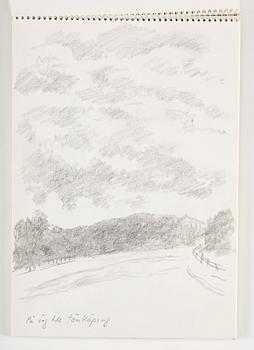 Lotte Laserstein, 3 skissblock med teckningar.