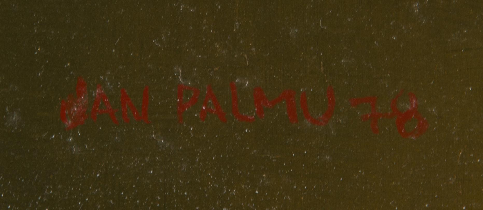 Jan Palmu, olja på pannå, signerad och daterad -78.