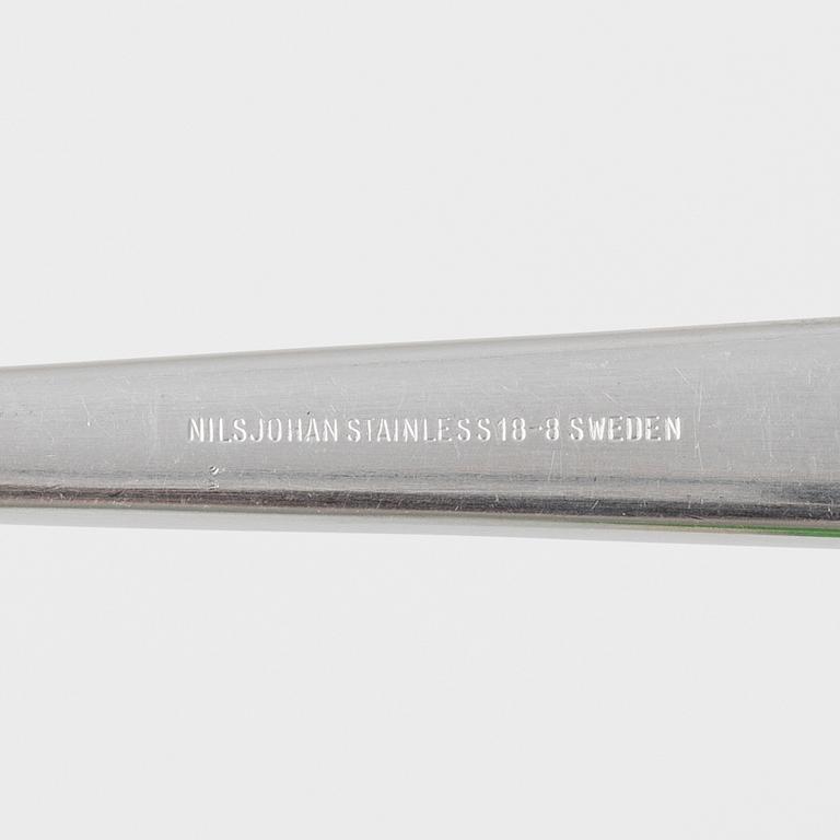 Sonja Katzin, bestick. rostfritt stål, "Soraya", 36 delar, formgiven för NilsJohan, 1965.