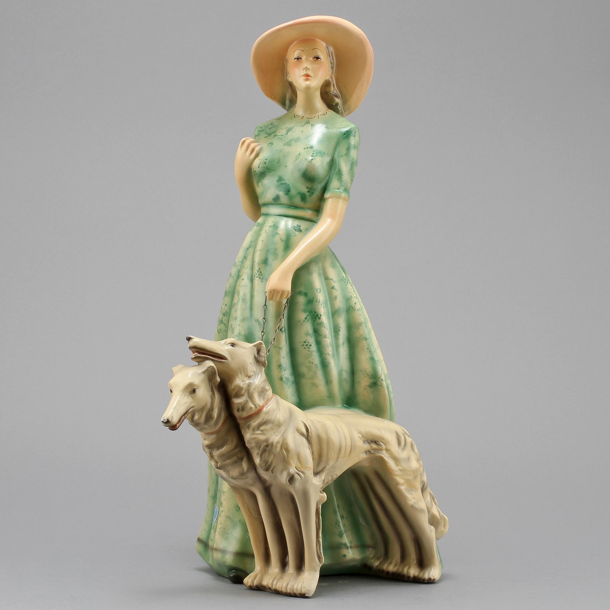 FIGURIN, gips, Bernardi Konstgjuteri, Göteborg, 1900-talets första hälft.