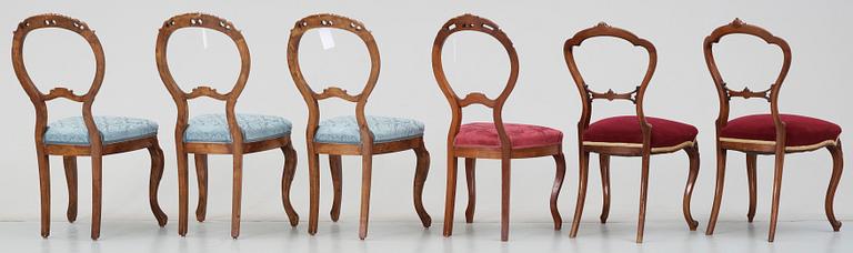 STOLAR, 6 st, nyrokoko, 1800-talets slut.