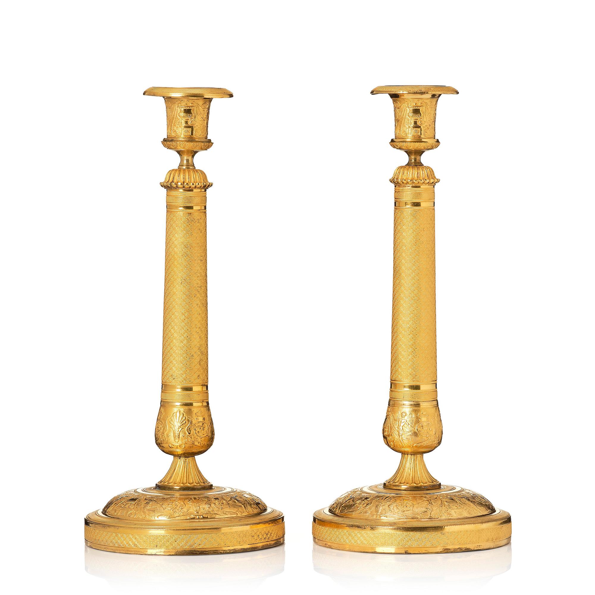 A pair of Russian Empire candlesticks.