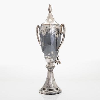 A serving jug with tap, silver plate, first half of the 20th century.