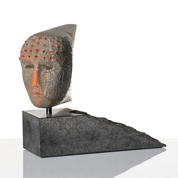 Bertil Vallien, "Janus", skulptur, Kosta Boda, unik.