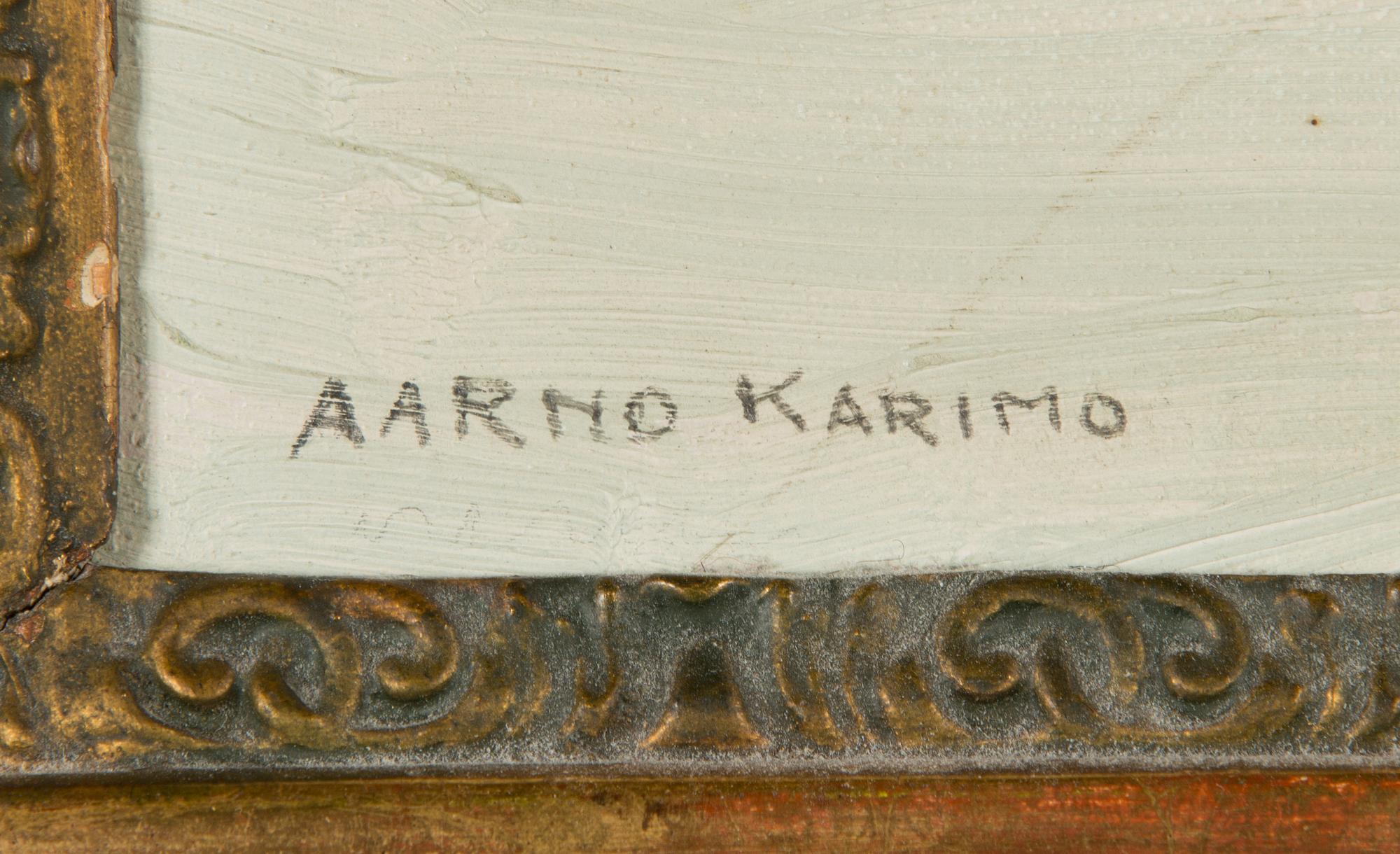 Aarno Karimo, oil on board, signed.
