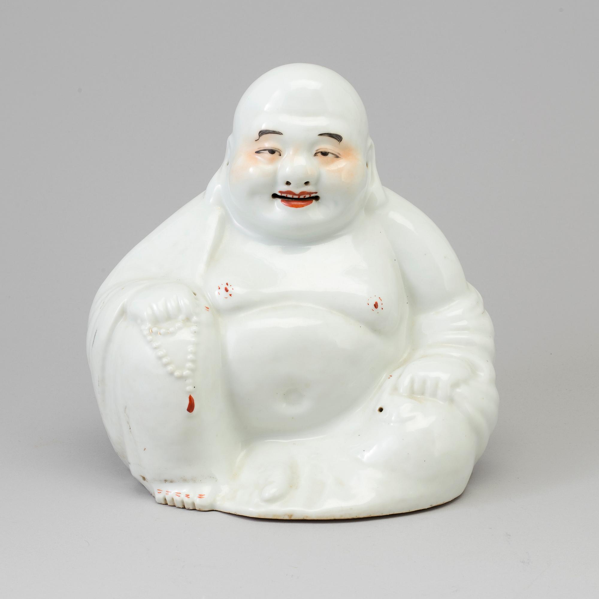 A Chinese porcelain Buddhai, 20th century.