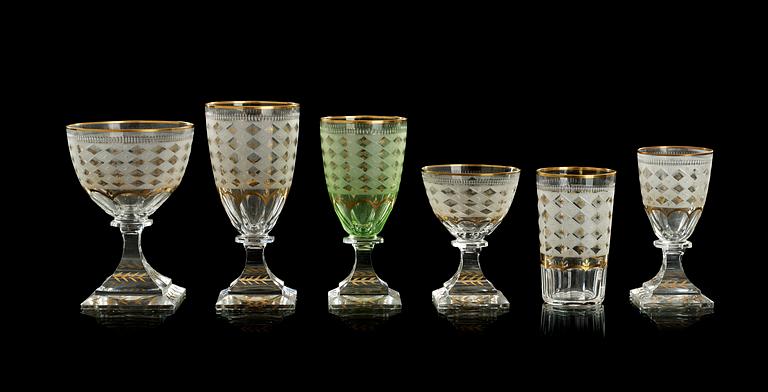 A Kosta ´Odelberg´ 31 pieces glass service.