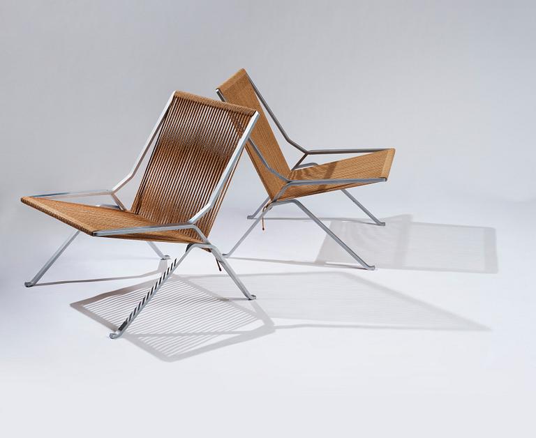 Poul Kjaerholm, a pair of 'PK 25' easy chairs, 'The Element Chair', edition E Kold Christensen, Denmark ca 1962.