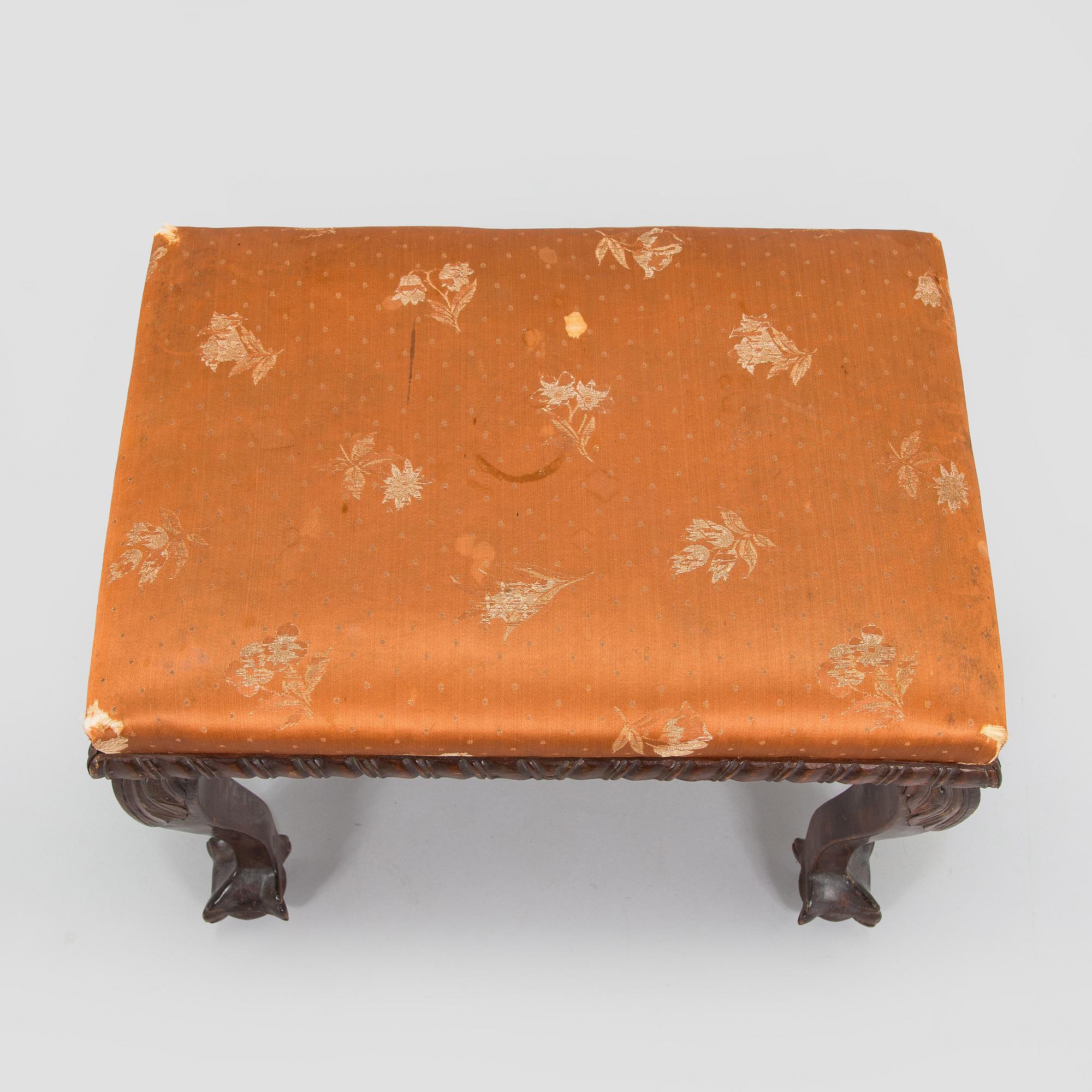 A late 19th century vanity table with stool, Russia.