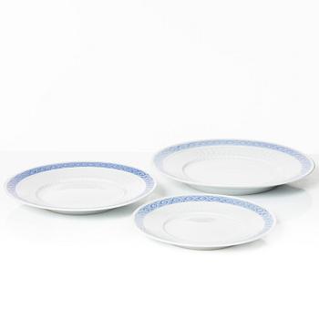 Royal Copenhagen, mat- och kaffeservis, 62 delar, porslin, "Blå Vifte", Danmark.