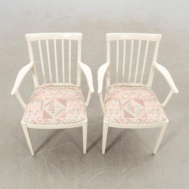 Carl Malmsten, armchairs, a pair, "Herrgården", Åfors Möbelfabrik, late 20th century.