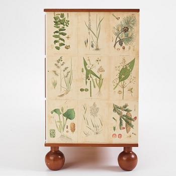 Josef Frank, a "Flora" chest of drawers, Firma Svenskt Tenn, Sweden, probably 1970s.