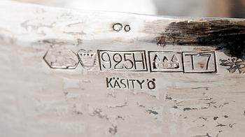 SKÅL, silver, Käsityö, Finland 1972 samt BÄGARE, silver, E Löfman, MGAB, Uppsala 1973. Tot vikt 217 g.