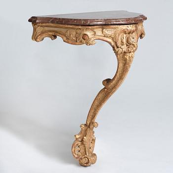 A Swedish Rococo 18th century console table.