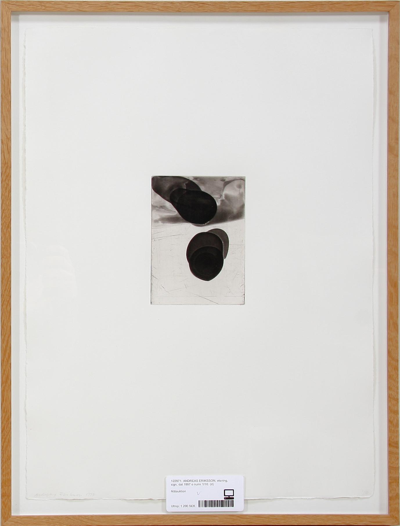 ANDREAS ERIKSSON, etsning, sign, dat 1997 o numr 1/10.