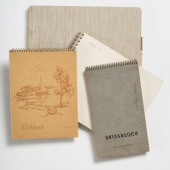 Lotte Laserstein, 4 sketchbooks with pencil drawings.
