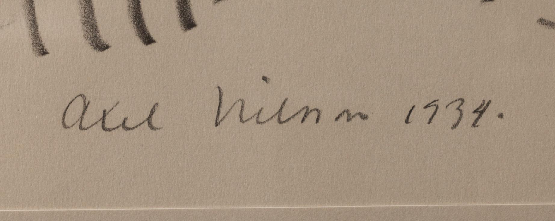 AXEL NILSSON, litografi, signerad, daterad och numrerad 6/35, 1934.