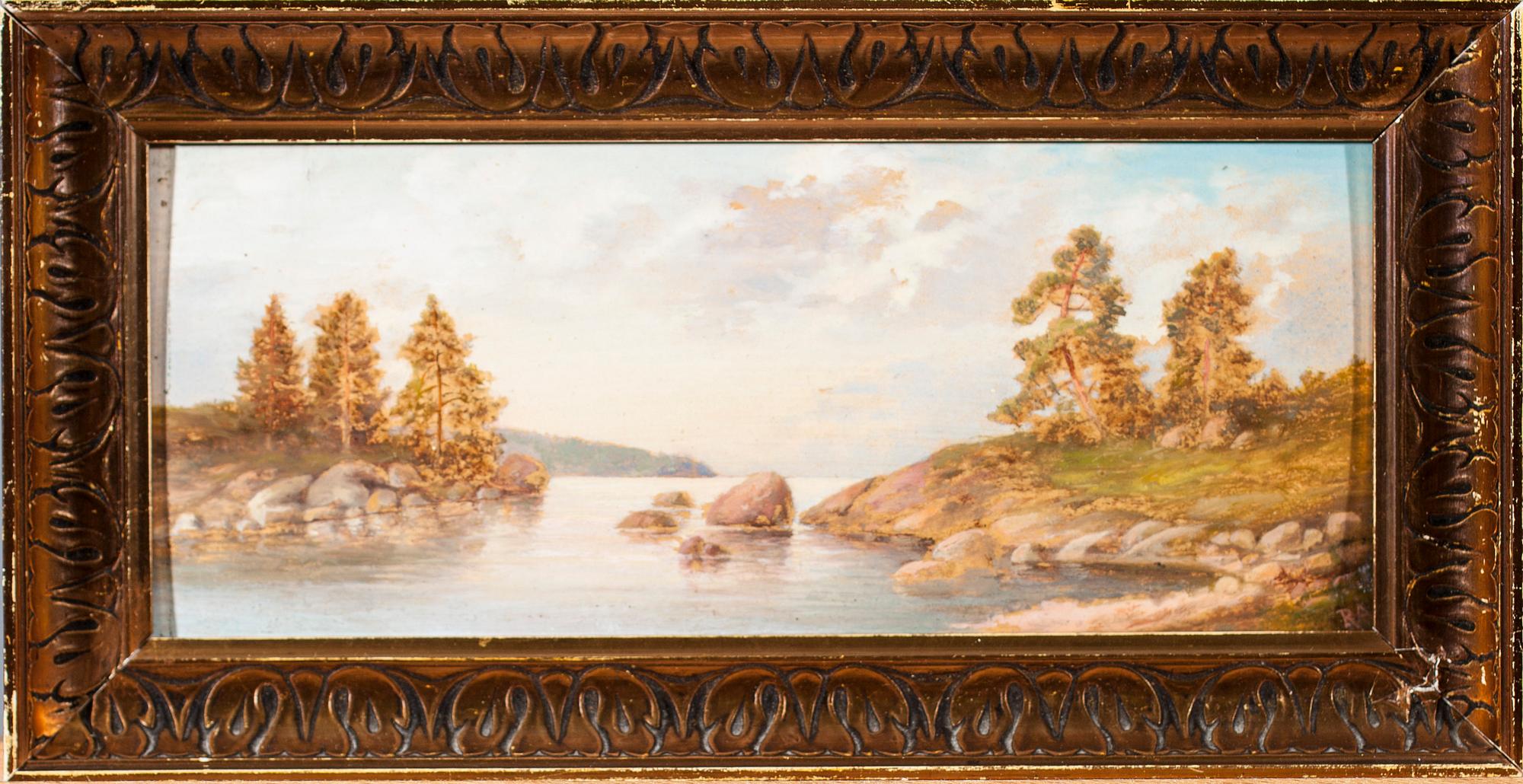 RUDOLF ÅKERBLOM, olja på kartong, signerad.