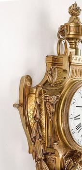 VÄGGPENDYL, med slag, Louis XVI-stil, Frankrike, omkring 1900.