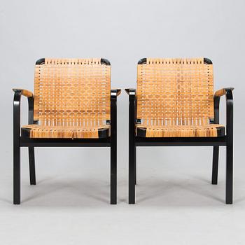 Alvar Aalto, nojatuoleja, 6 kpl, malli 45, Artek 1970-luku.