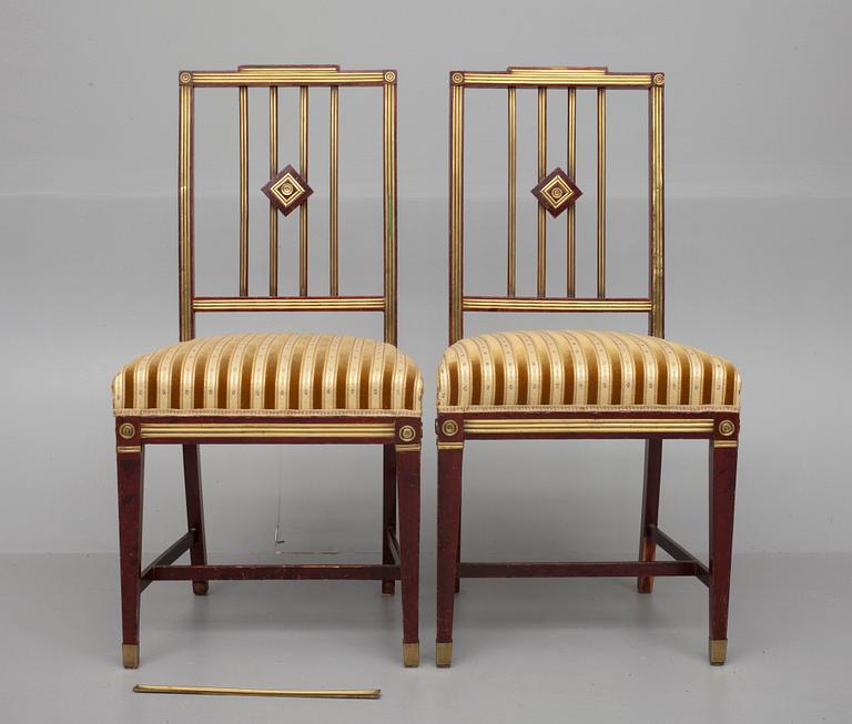 STOLAR, ett par, Jacob-stil, Ryssland 1800-talets slut.