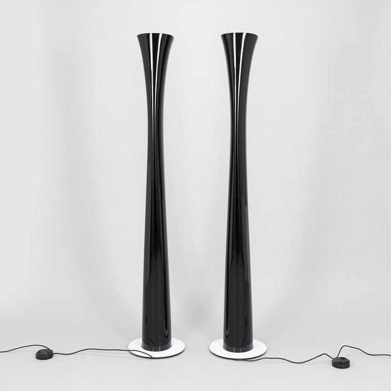 Karim Rashid, a pair floor lamp, "Cadmo", Artemide, Italy.