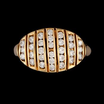 164. RING briljantslipade diamanter totalt ca 0.60 ct.