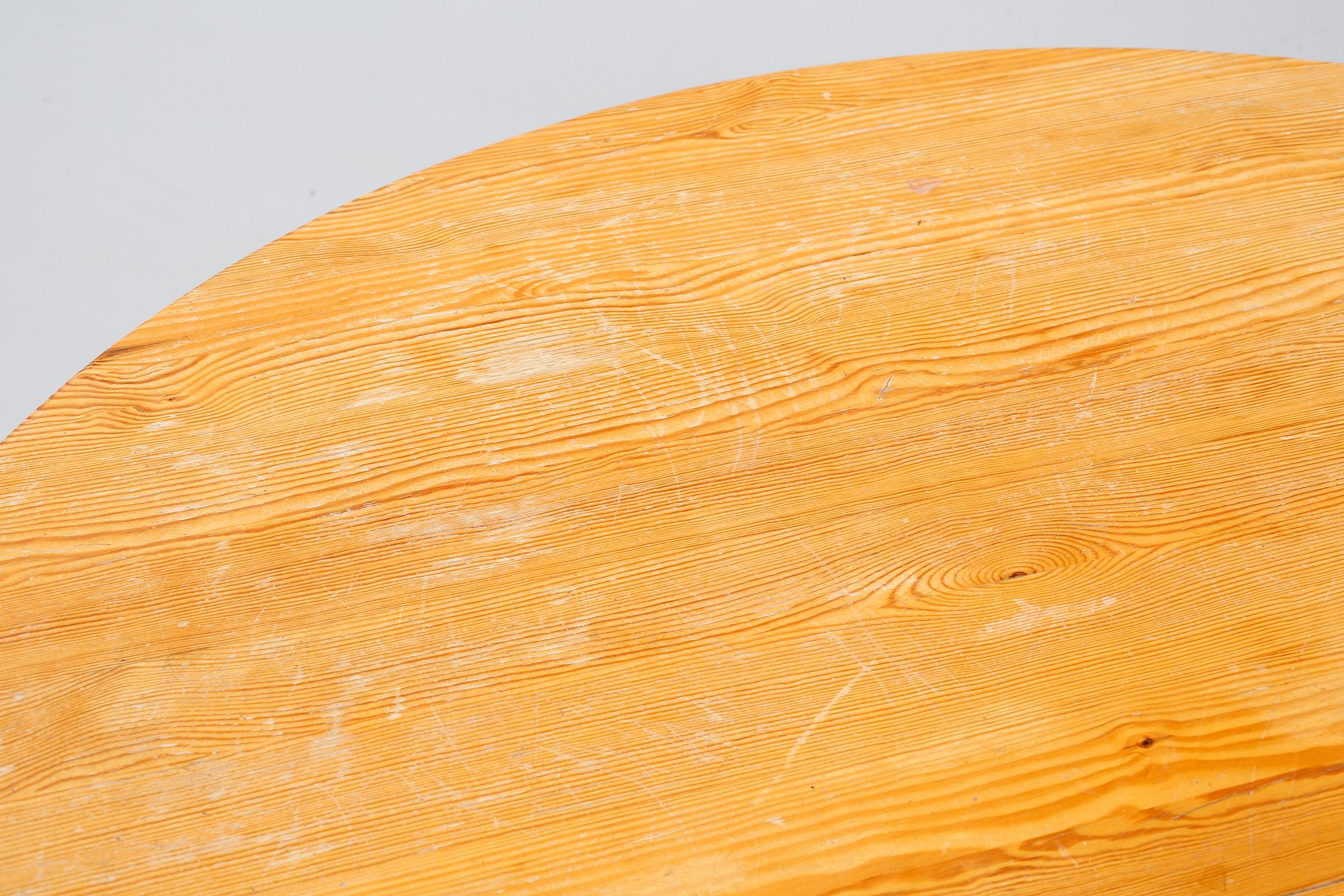 Pinewood table by CARL MALMSTEN, around mid 20th century.