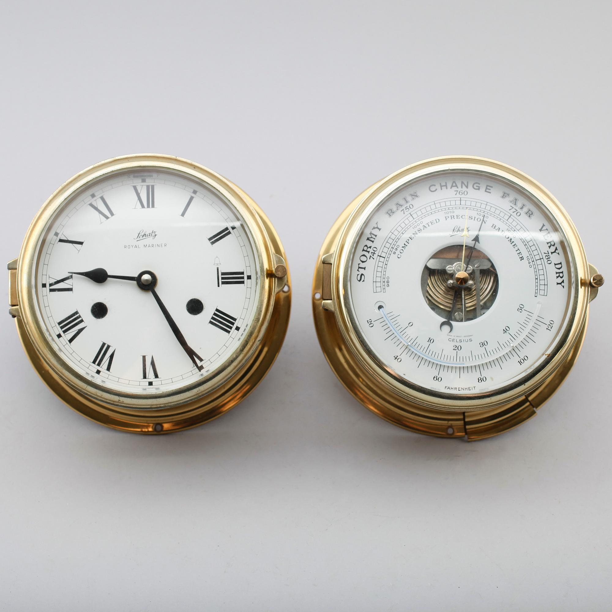 SKEPPSBAROMETER OCH KLOCKA, Schatz, 1900-talets andra hälft.