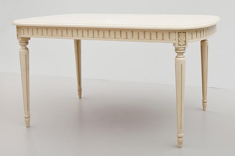 MATSALSMÖBEL, 7 delar, gustaviansk stil, 1900-talets andra hälft.