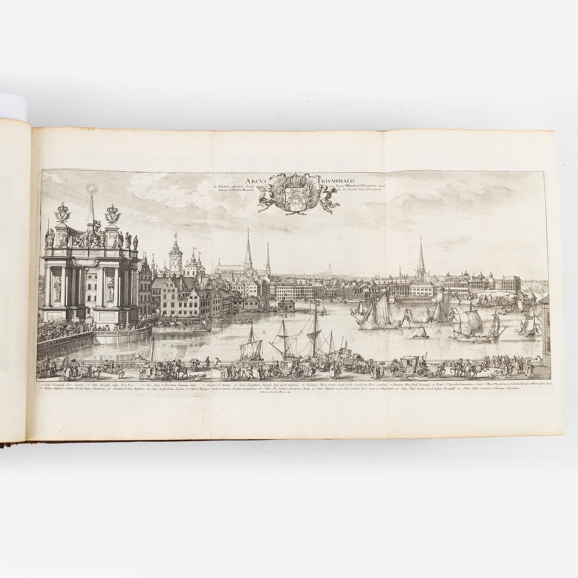 The greatest Swedish topographical work, with 353 engraved plates.