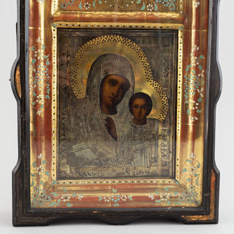 A russian icon with ochlad, 20th Century.