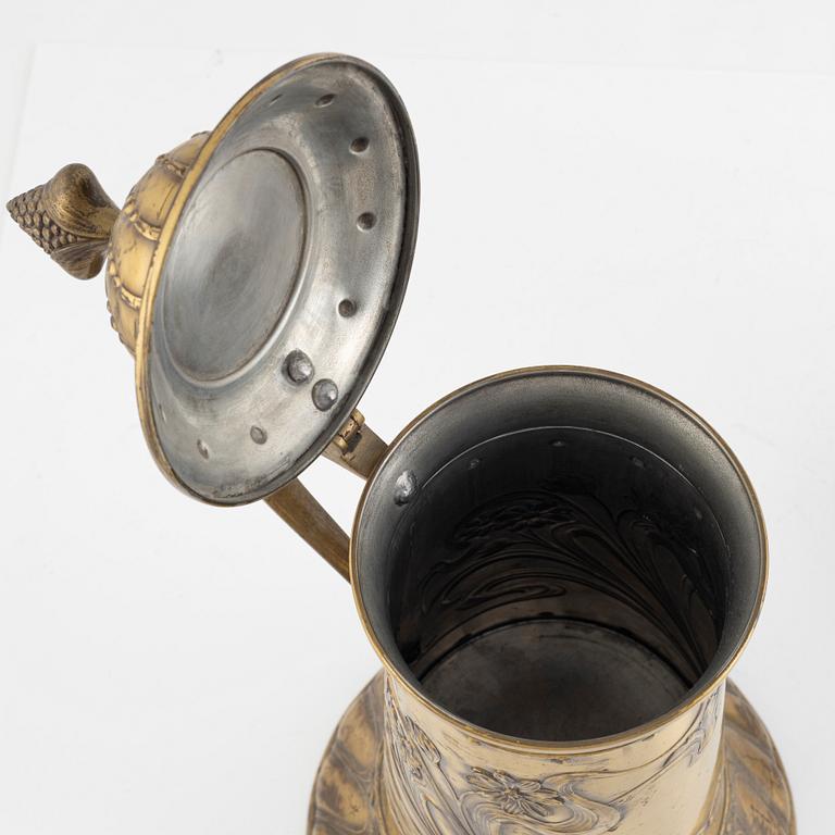 Jug, and coffee grinder, Art Nouveau, early 20th century.