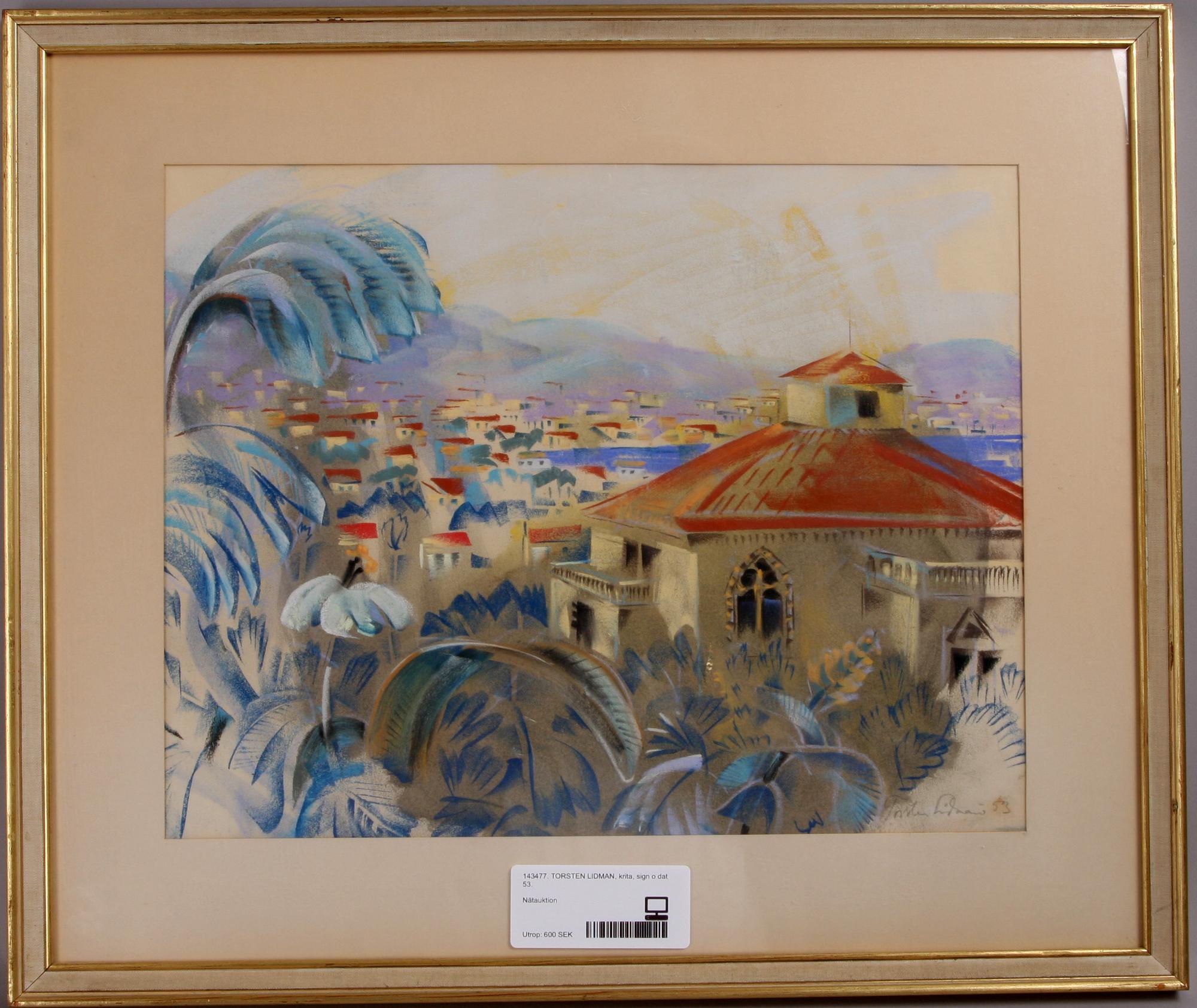 TORSTEN LIDMAN, krita, sign o dat 53.