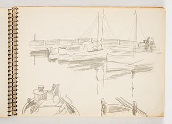 Lotte Laserstein, 4 skissböcker med blyertsteckningar.